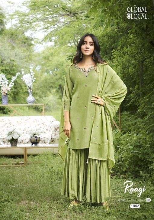 Global Local Raagi Readymade Sharara Style Salwar Suit Collection Wholesaler