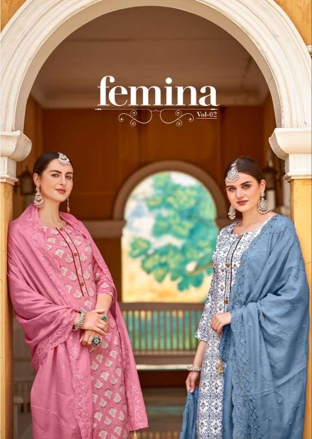 Hermitage Femina Vol 2 Printed Cotton Ladies Suits Dealer in Surat