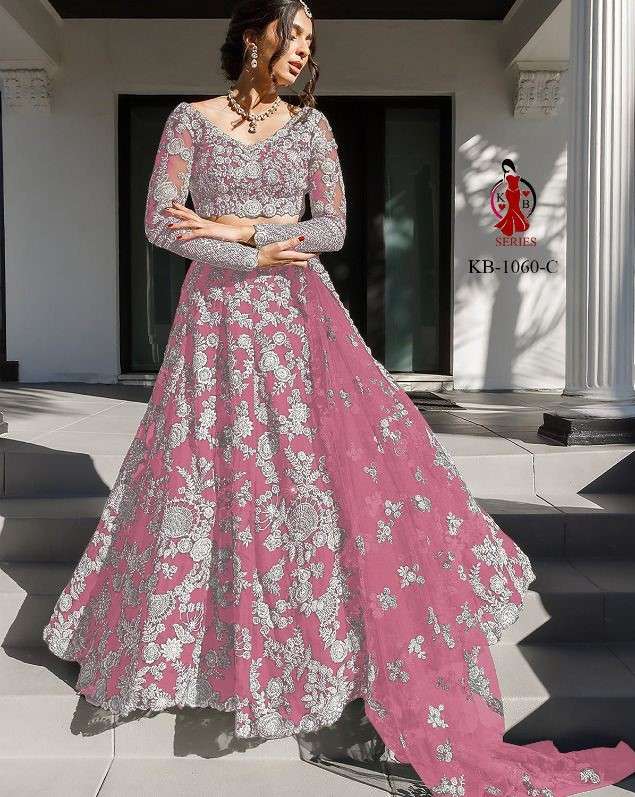 Embroidery Machine NEW HEAVY DESIGNER PARTY WEAR LEHENGA at Rs 3500 in Surat