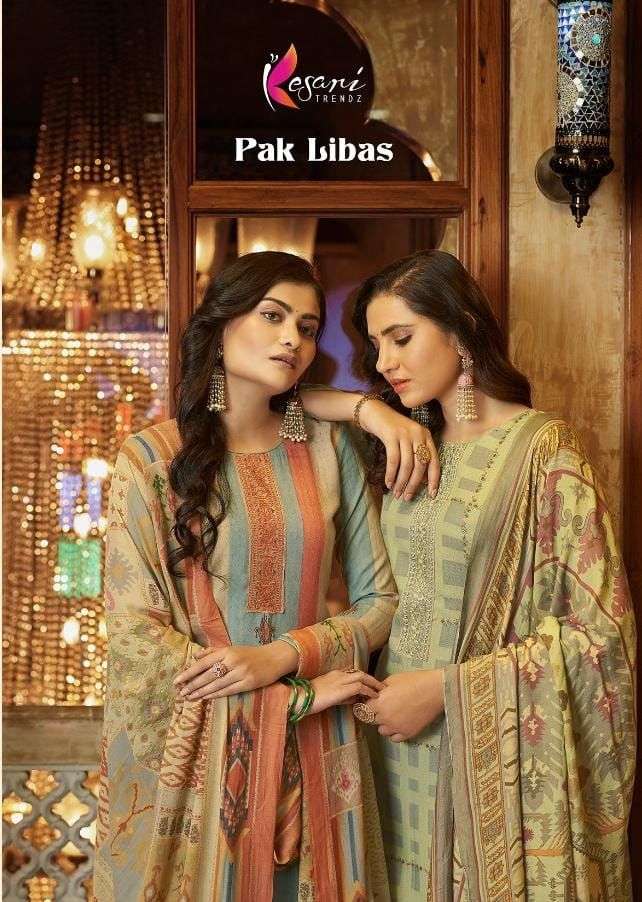 Kesari Trends Pak Libas Pakistani Pashmina Suit Catalog Wholesaler
