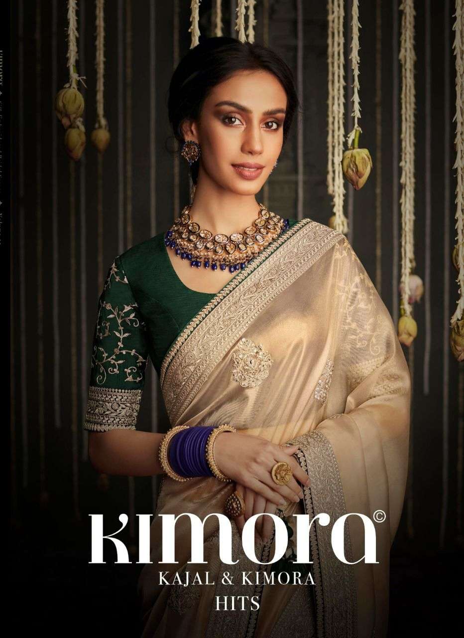 Kimora Kajal Hits 5224 Colors Exclusive Designer Work Silk Saree Catalog Exporter