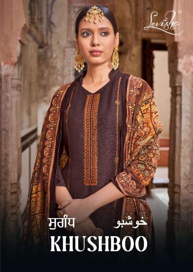 Levisha Khushboo Designer Pashmina Winter Wear Salwar kameez Collection