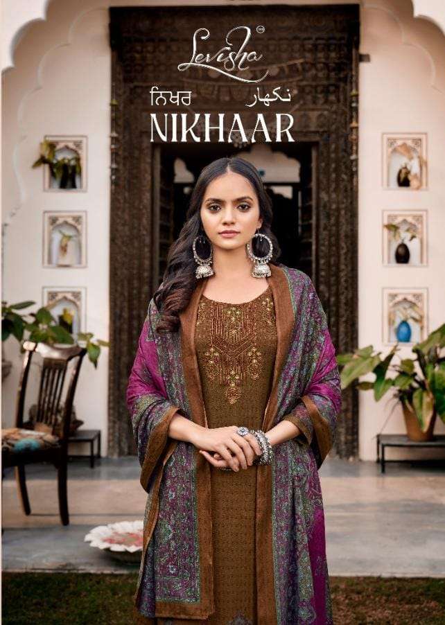 Levisha Nikhaar Exclusive Winter Wear Pashmina Suits New Collection