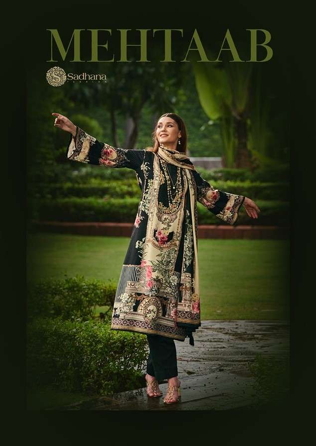 Sadhana Mahtab Designer Printed pashmina Suit new Collection