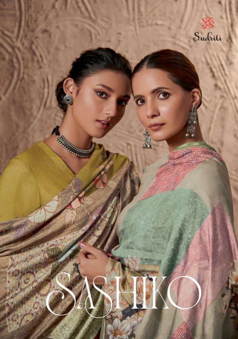 Sudriti Sashiko Fancy Pashmina Salwar kameez catalog Wholesaler