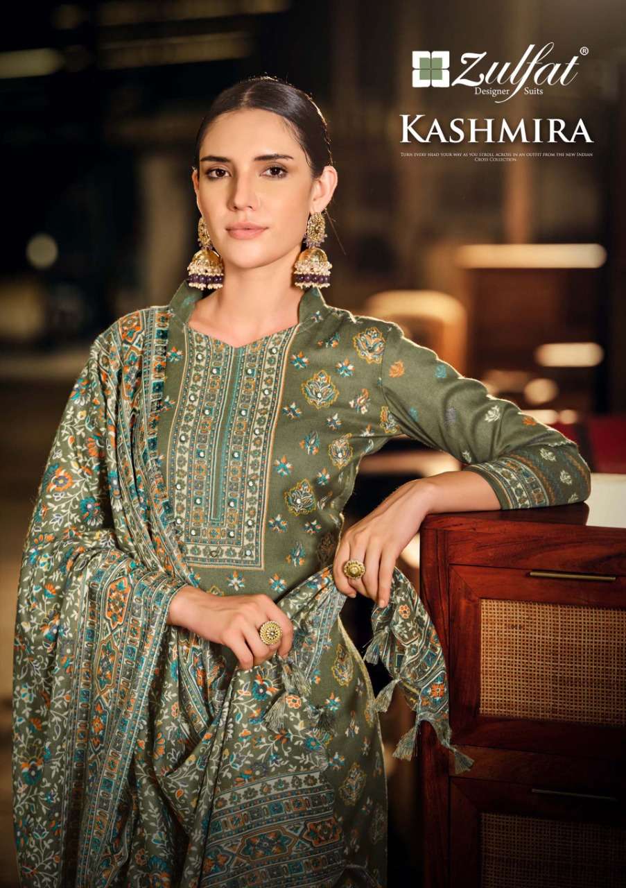Zulfat Kashmira Pashmina Winter Wear Suit Collection Exporter