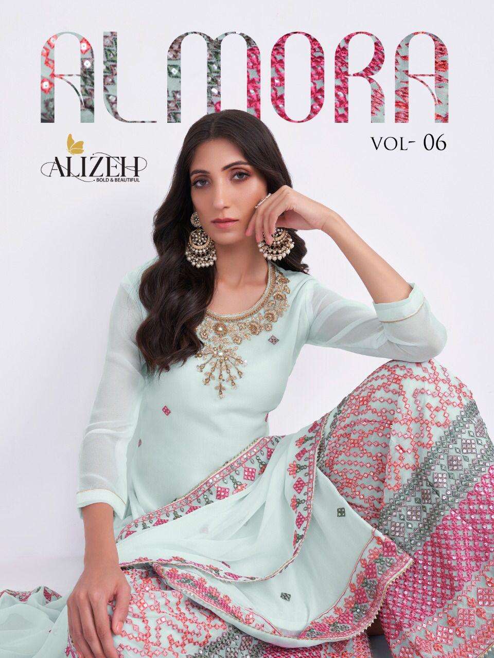Alizeh Almora Vol 6 Party Wear Gharara Sharara Suit Catalog Wholesaler