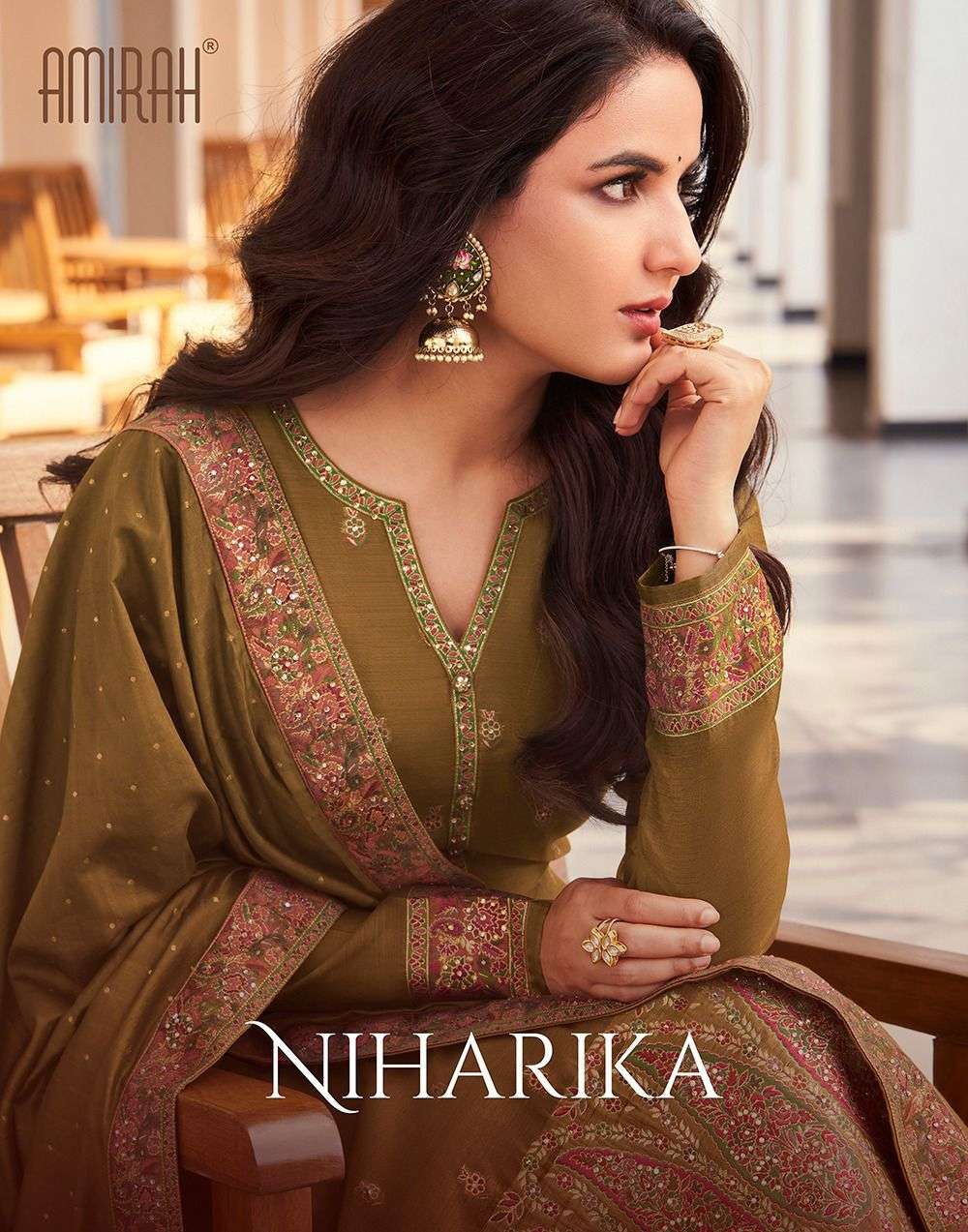 Amirah Niharika Designer Party Wear Silk Salwar Suit Collection