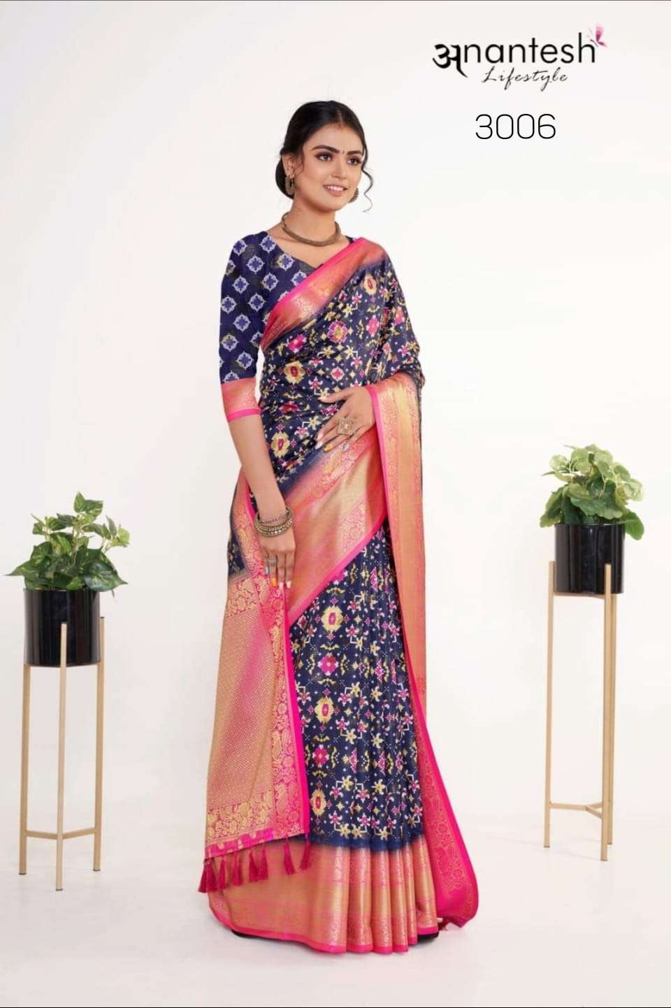Anantesh Kalamkari Pattu Silk 3001 To 3006 Party Wear Silk Saree Supplier