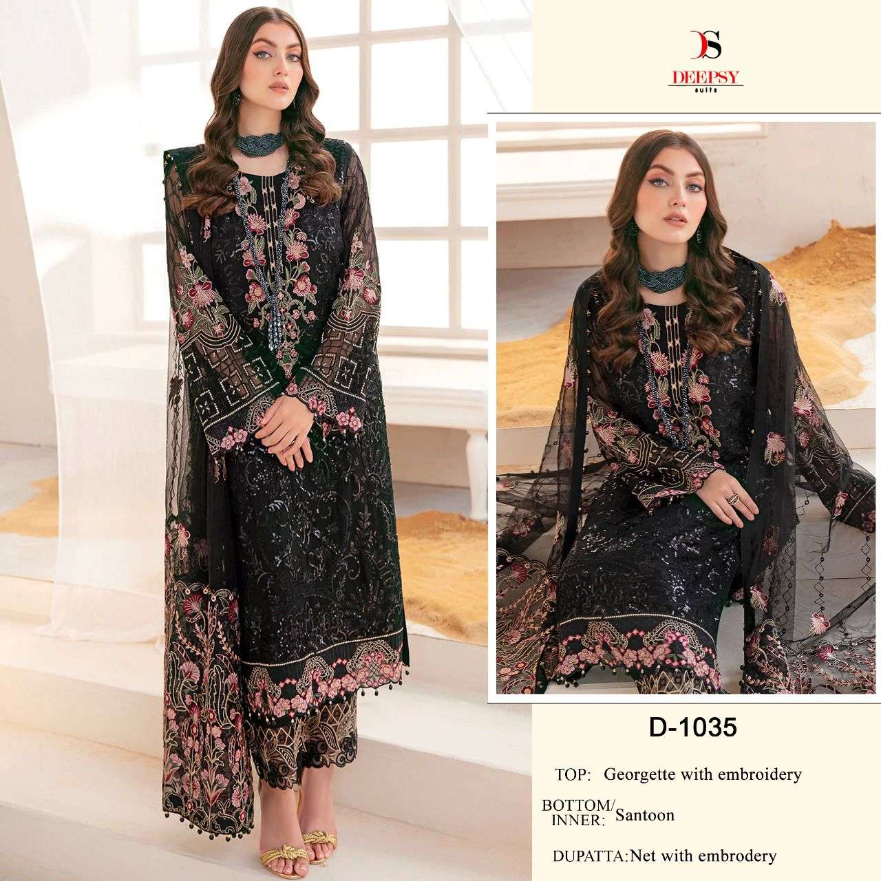 Deepsy D 1035 Designer Party Wear Pakistani Suit Exporter