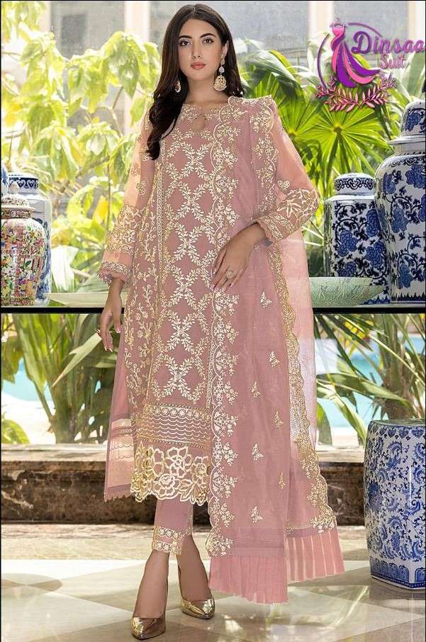 Dinsaa Ds 147 A Exclusive Party Wear Georgette Pakistani Suit Supplier