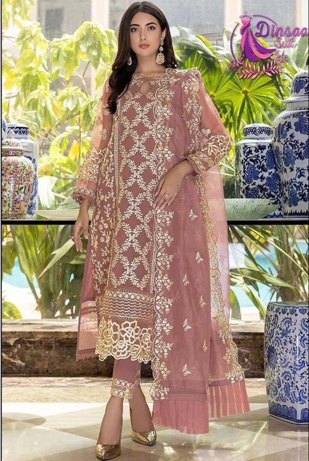 Dinsaa Ds 147 Colors Designer Georgette Pakistani Suit Catalog Wholesaler