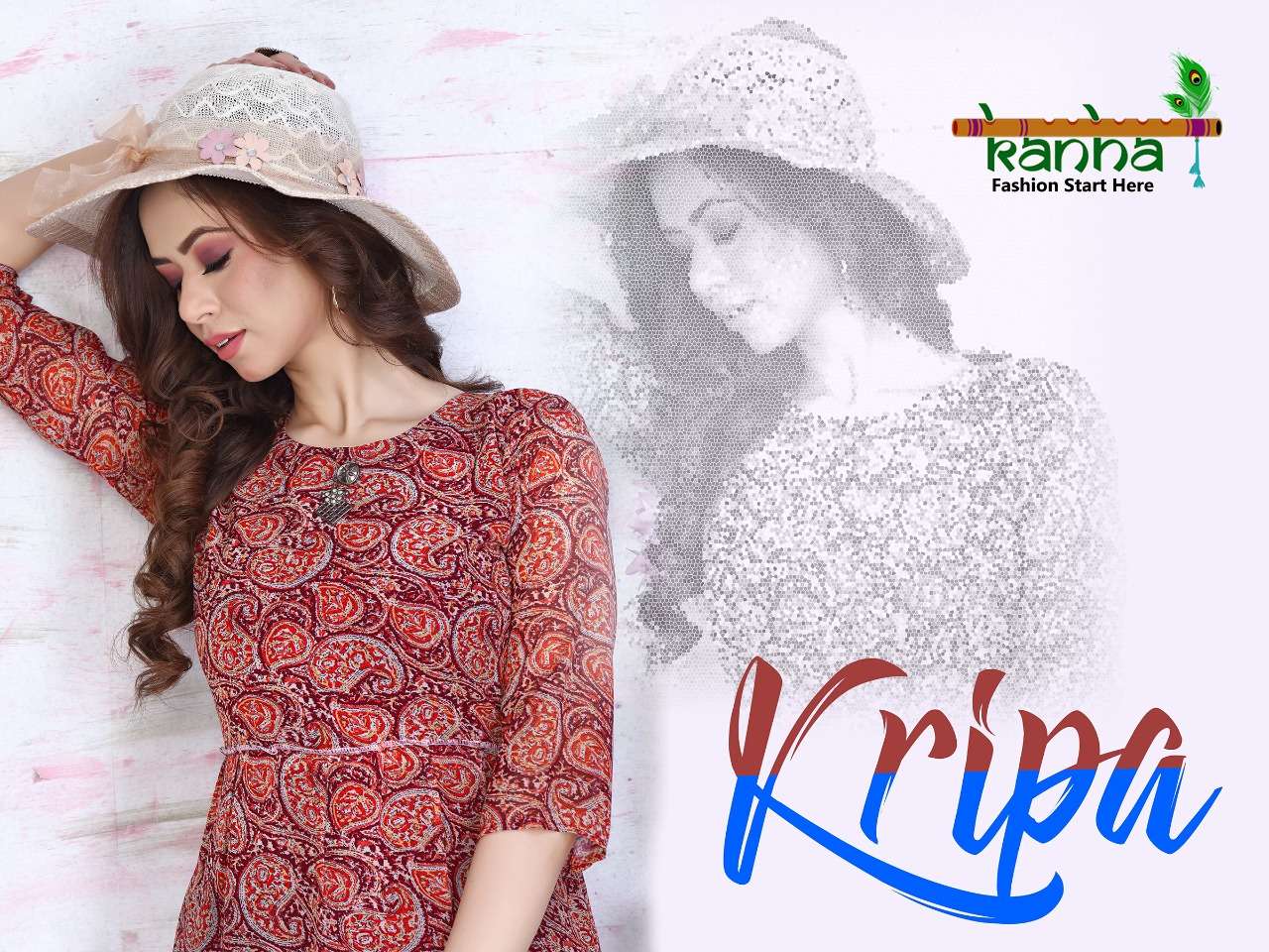 Kanha Kripa New Pattern Georgette Fancy Flair Kurti Catalog Wholesaler