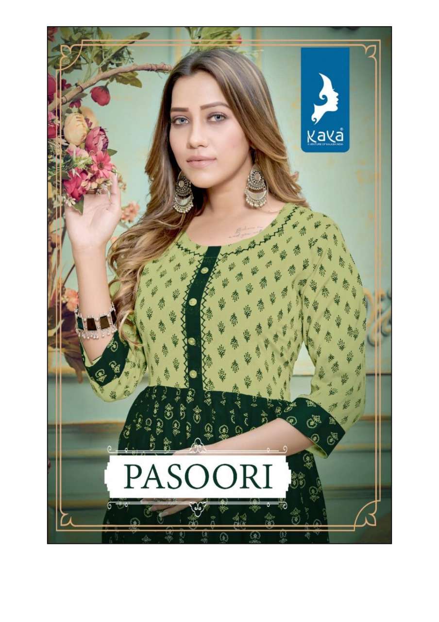 Kaya Pasoori Fancy Print Exclusive Flair Kurti New Catalog Wholesaler