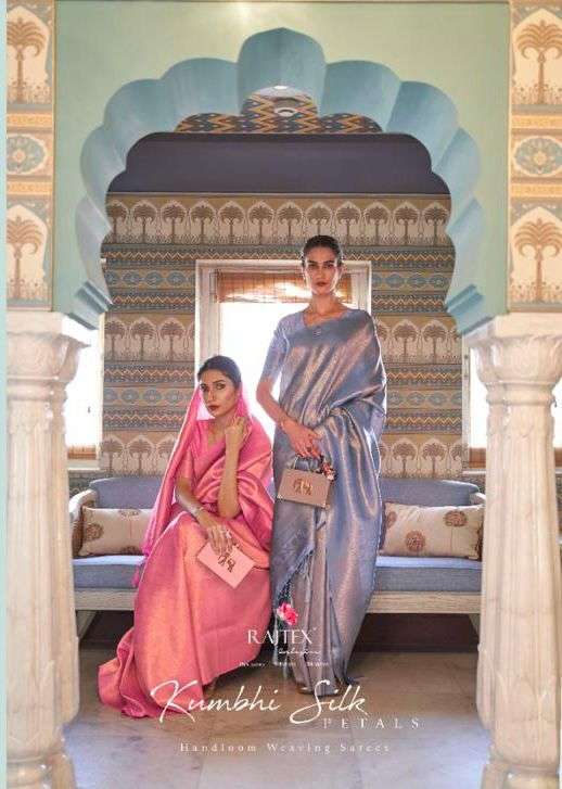 Rajtex Kumbhi Silk Petals 236001 To 236006 Exclusive Party Wear Saree Exporter