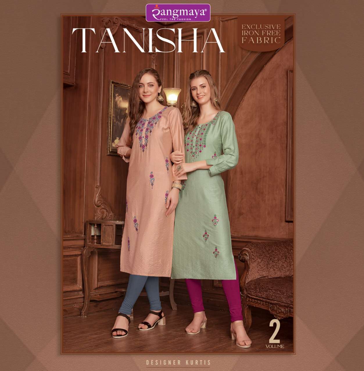 Rangmaya Tanisha Vol 2 Exclusive Multi Work Fancy Kurti Catalog Exporter
