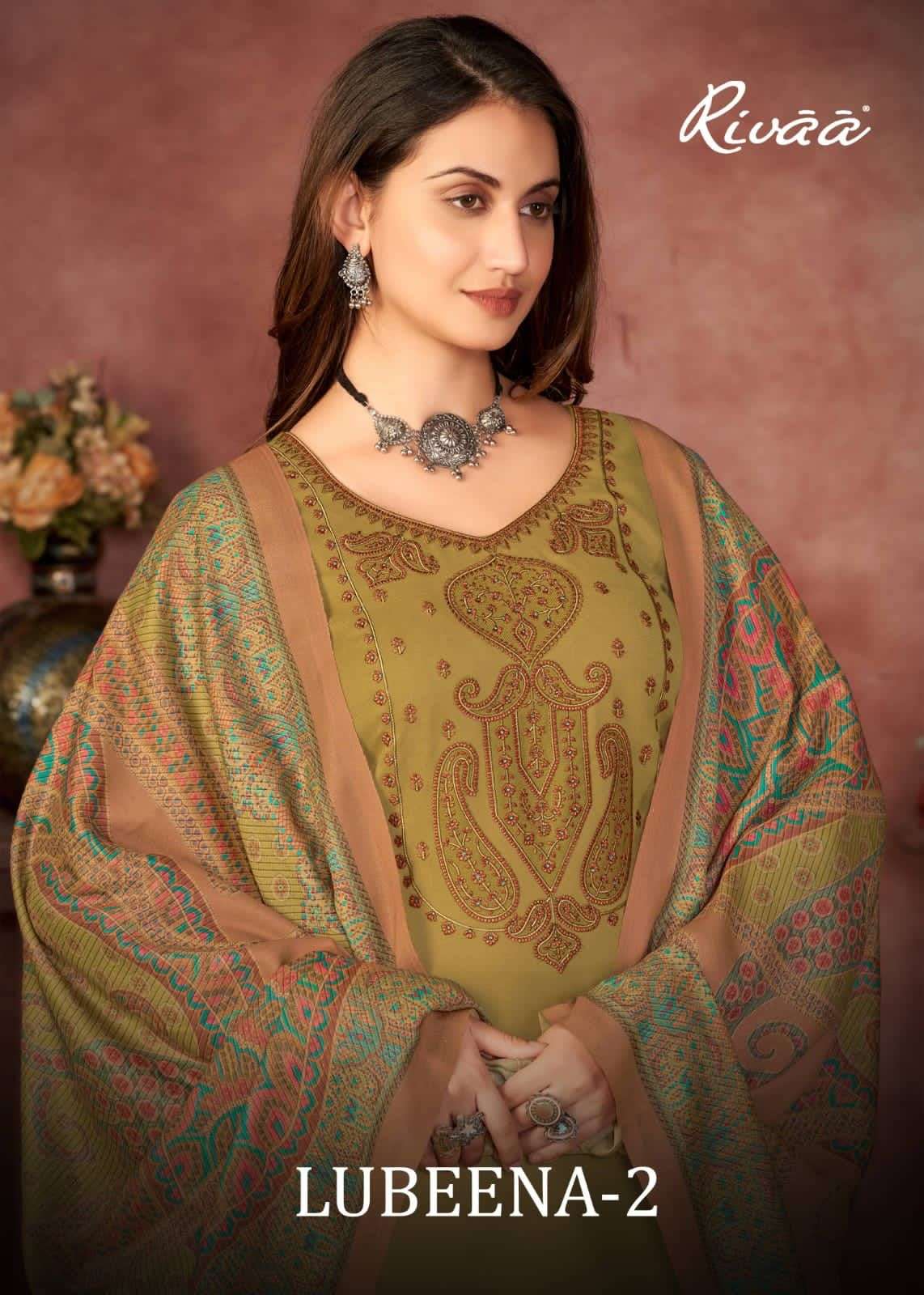 Rivaa Lubeena Vol 2 Fancy Work Heavy Pashmina Salwar Suit Catalog Supplier