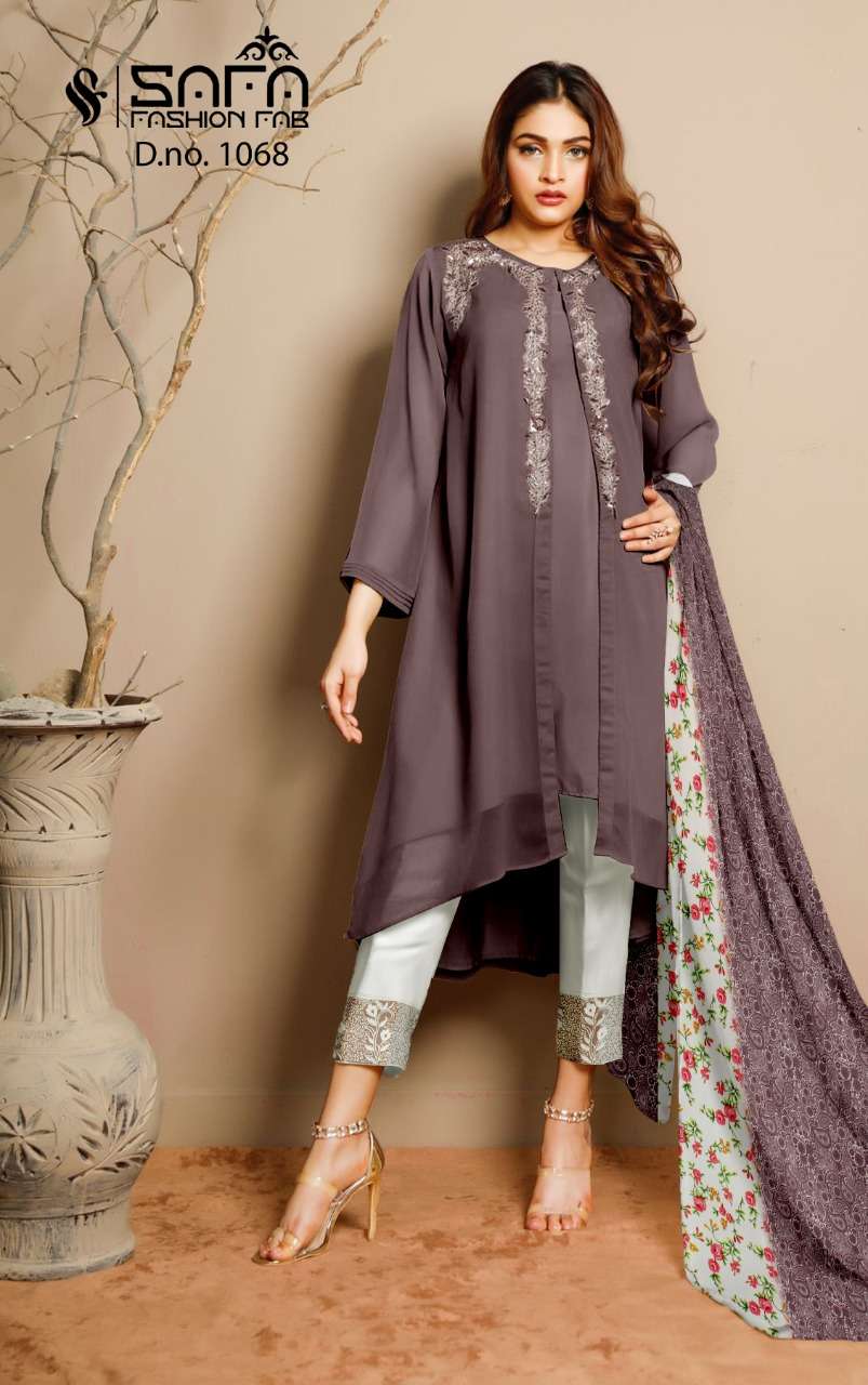 Safa Fashion Fab 1068 Stylish Formal Wear Pakistani 3 Piece Set Exporter