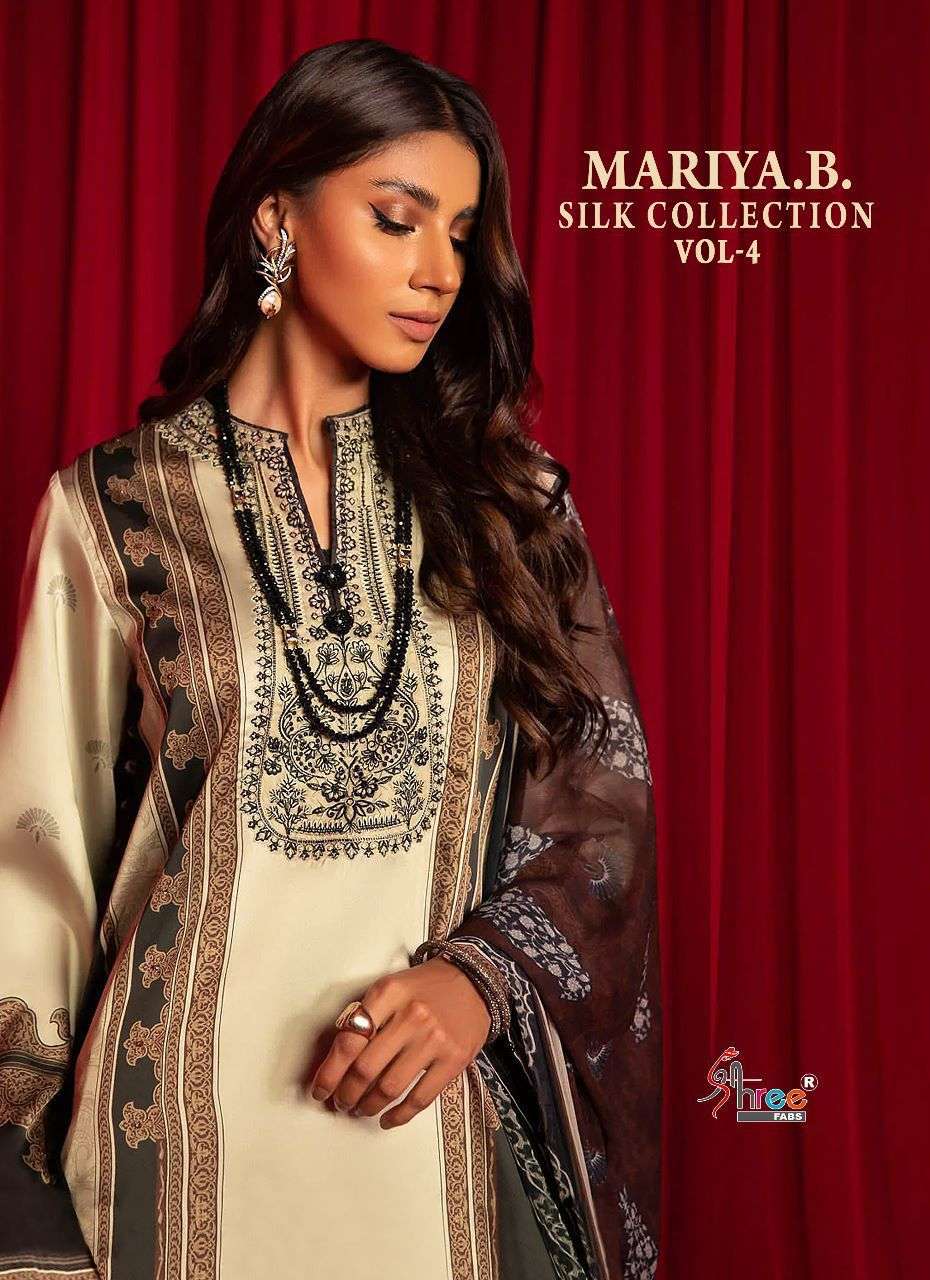 Shree Fabs Maria B Silk Collection Vol 4 pakistani Suit New Designs