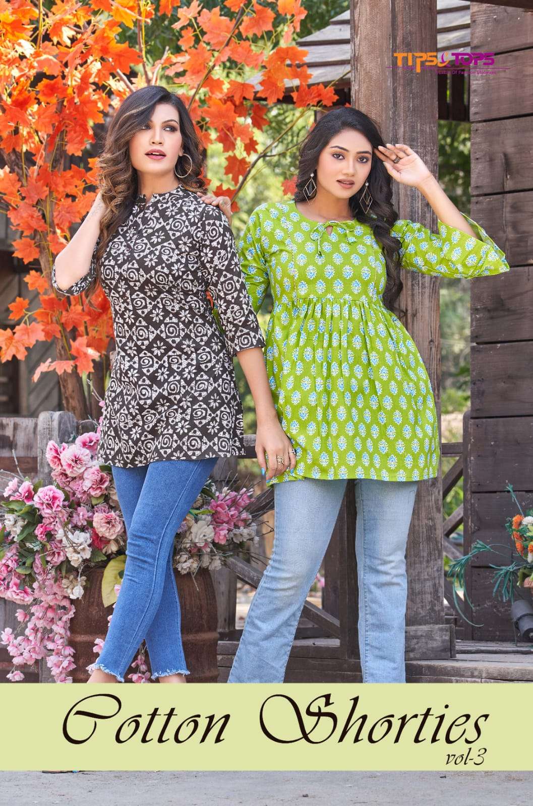 Tips And Tops Cotton Shorties Vol 3 Fancy Print Cotton Short Top Catalog Supplier