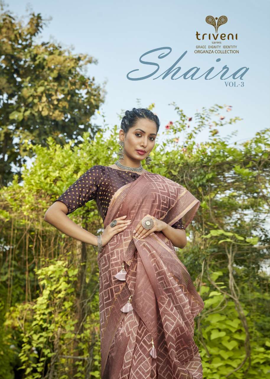 Triveni Shaira Vol 3 Festive Wear Organza Saree Collection Exporter