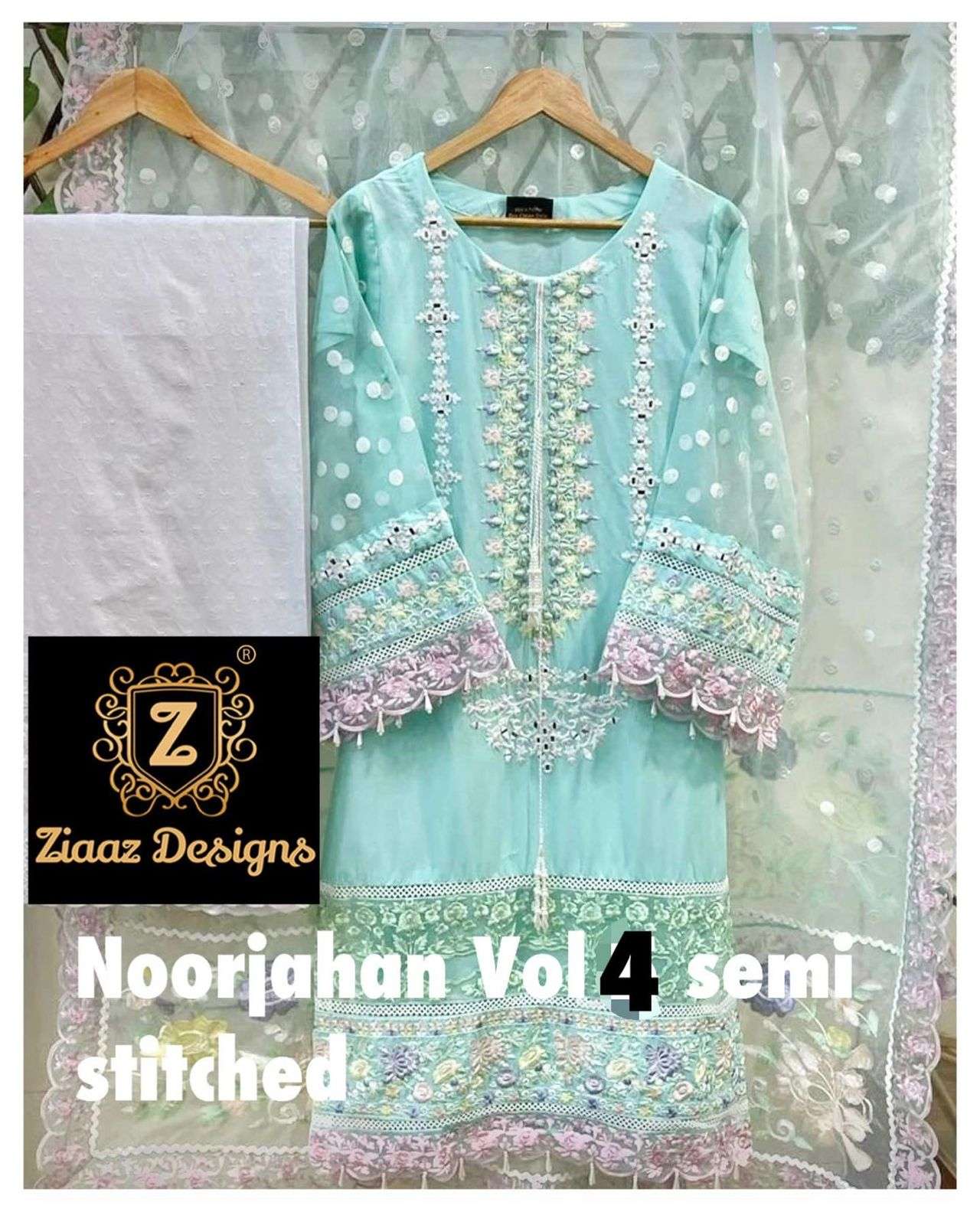 Ziaaz Noorjahan Vol 4 Cotton Pakistani Salwar Kameez
