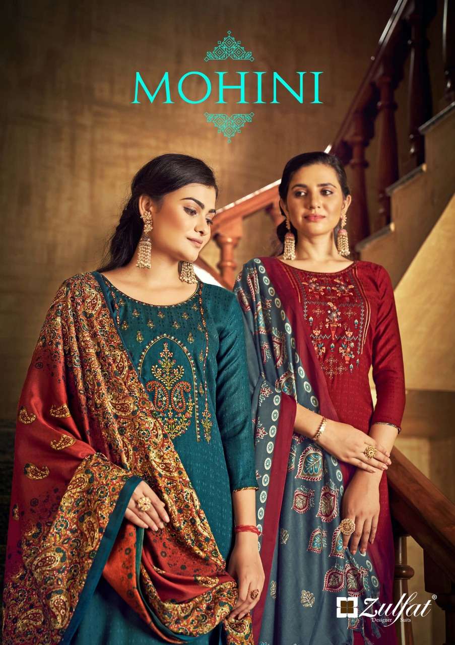 Zulfat Mohini Vol 4 Fancy Pashmina Suit Catalog Wholesale Dealer