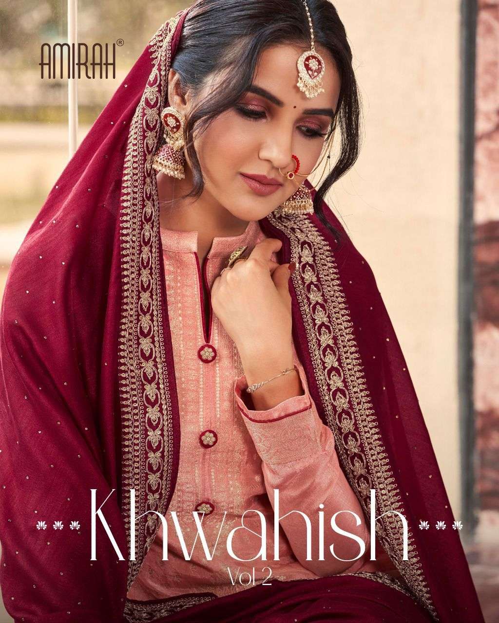 Amirah Khwahish Vol 2 Festive Wear Hit Collection Silk Salwar Kameez Catalog Dealer
