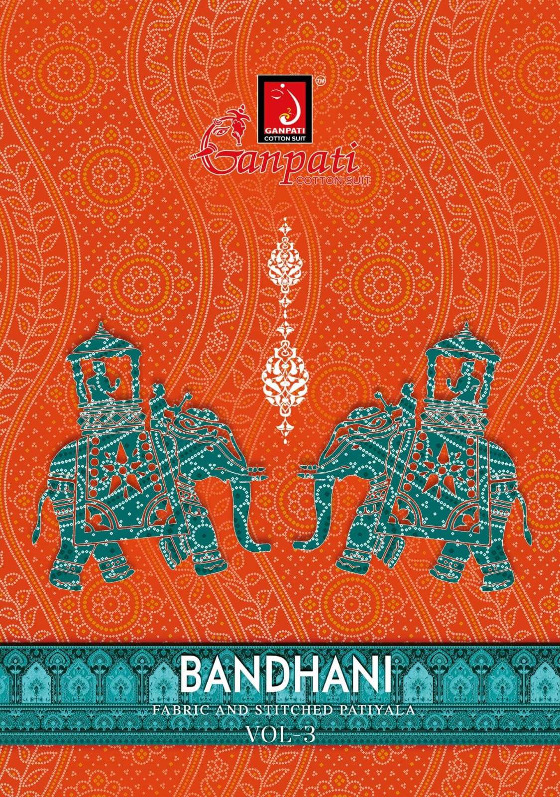 Ganpati Bandhani Vol 3 Pure Cotton Bandhani Print Dress Material Catalog Exporter