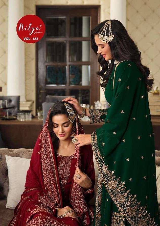 LT Fabrics Nitya Vol 183 Designer Sharara Style Salwar Suit Collection