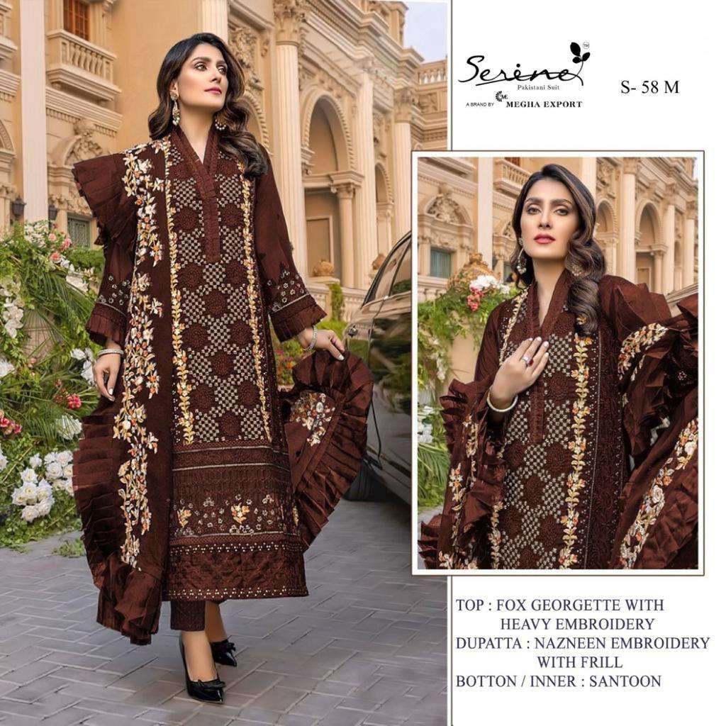 Megha Export S 58 Colors 2 Embroidered Pakistani Party Wear Suit Supplier