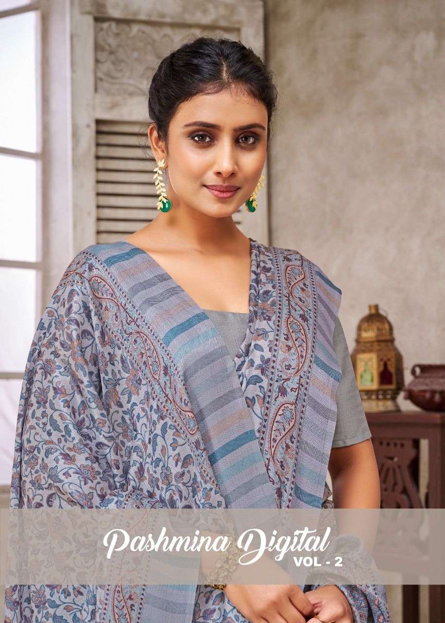 Mintorsi Pashmina Digital Vol 2 1001 To 1010 Traditional Designs Pashmina Silk Saree Dealer
