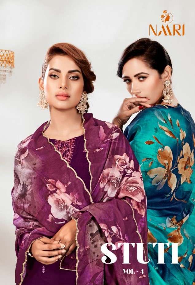 Naari Stuti Vol 4 Fancy Silk Festive Collection Salwar Suit Catalog Wholesaler