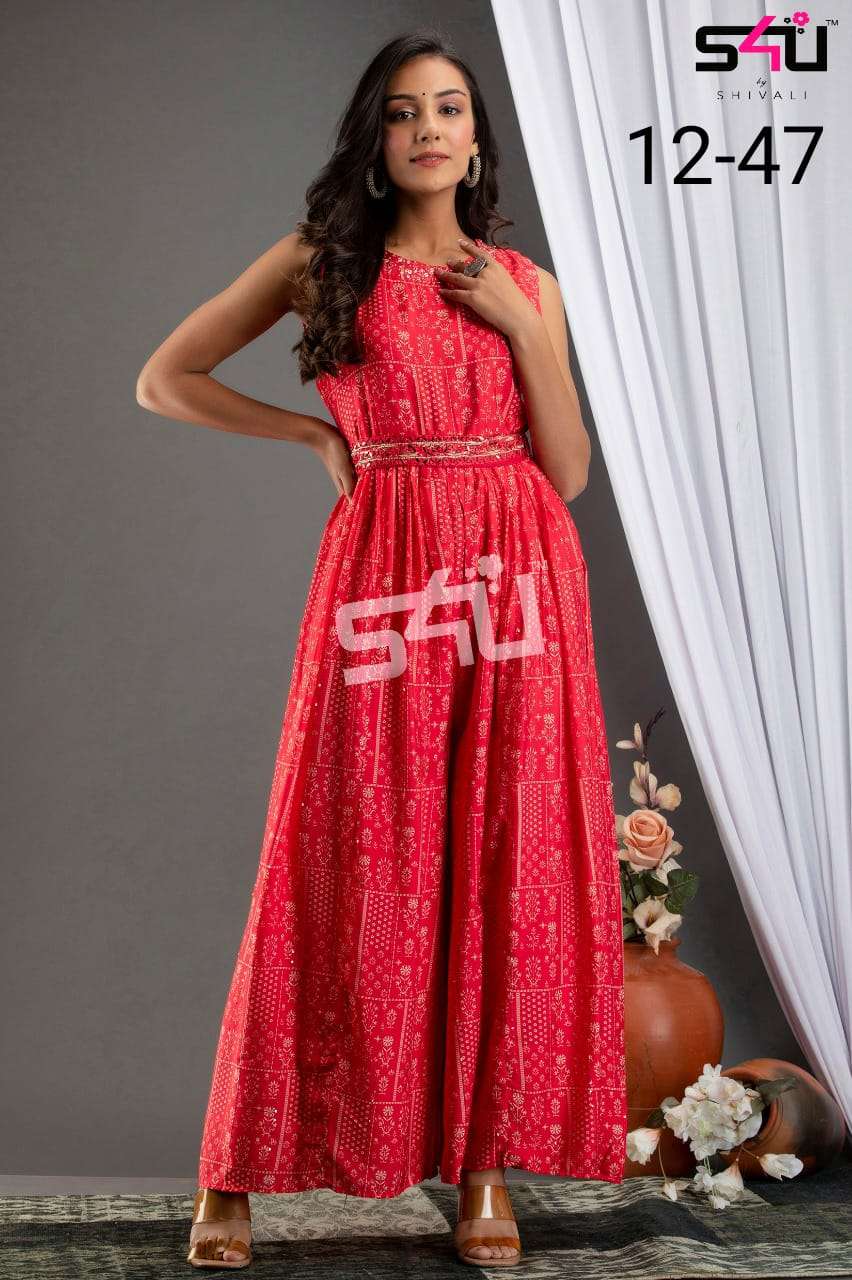 S4U 12-47 Special Occasion Indo Western Jump Suit Collection Exporter