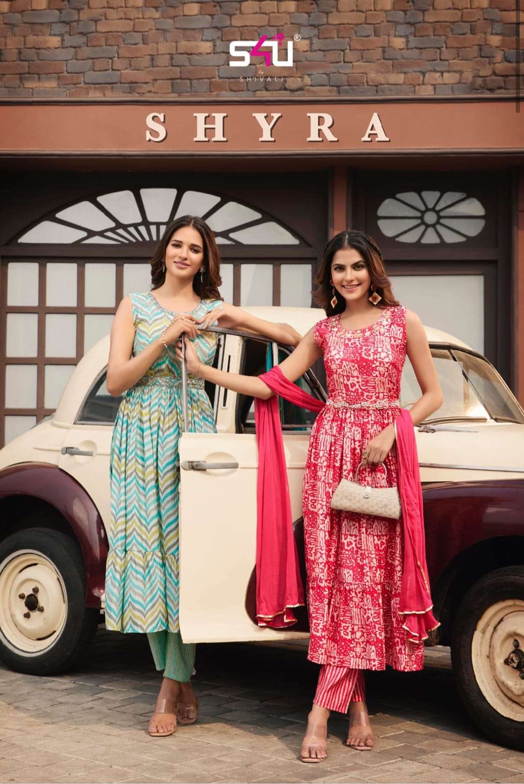 S4U Shyra By Shivali Trendy Collection Silk Nyra Designs Top Bottom Dupatta Wholesaler