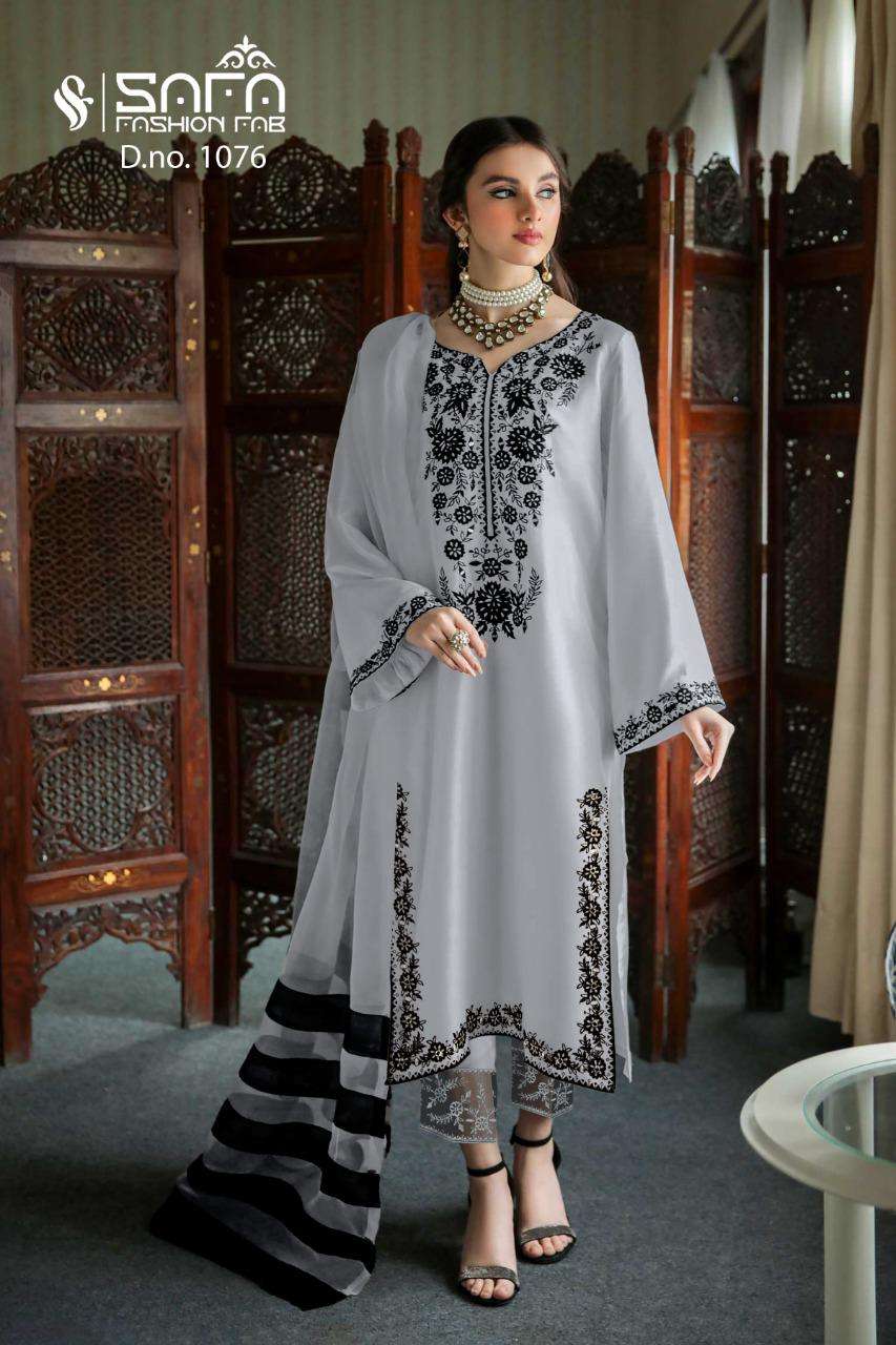 Safa Fashion Fab 1076 Georgette Formal Wear Readymade Pakistani Suit Exporter