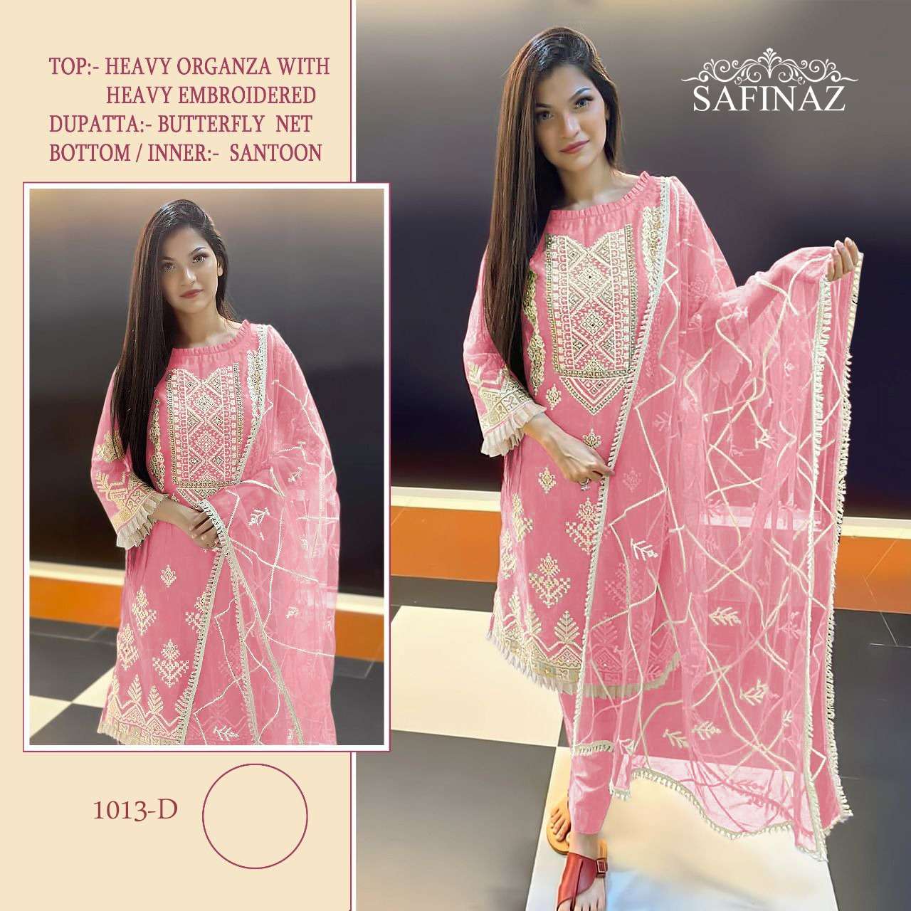 Safinaz 1013 Colors Heavy Embroidered Pakistani Dress Catalog Wholesaler
