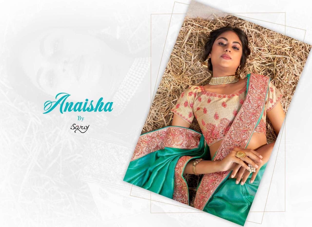Saroj Sarees Anaisha Vichitra Silk Festive Wear Saree Supplier New Catalog