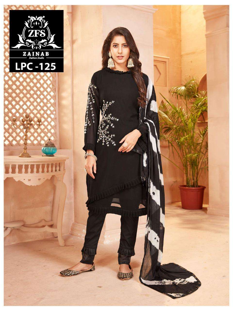 Zainab Lpc 125 New Pattern Stylish Pakistani Top Bottom Dupatta Set Exporter