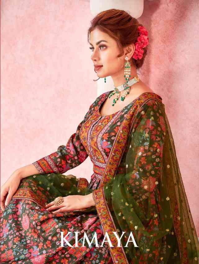 Alfaaz Kimaya Partywear Silk Gown Collection Wholesaler New Catalog