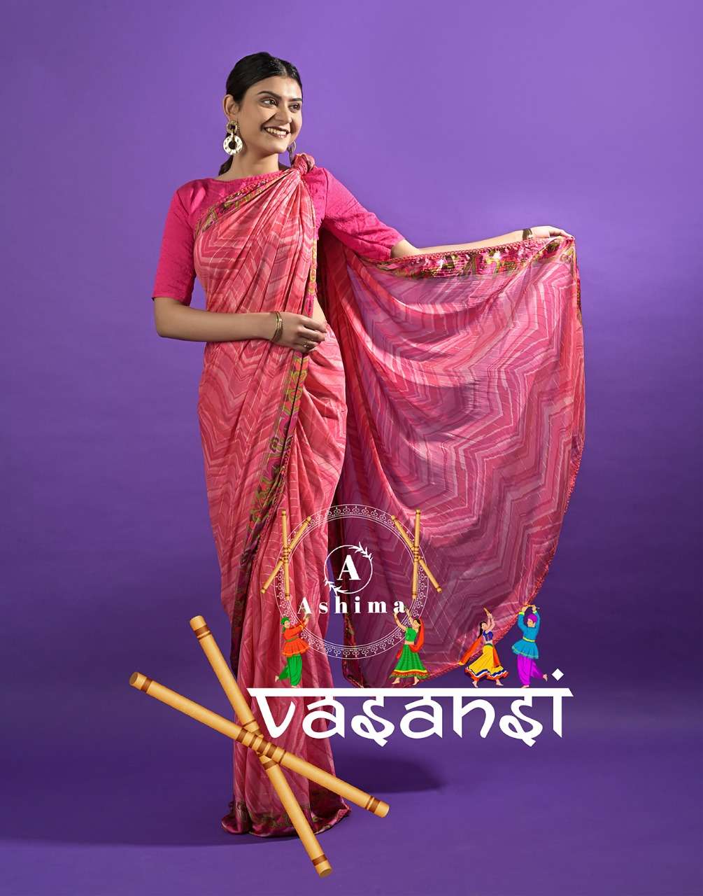 Ashima Vasansi 6601 To 6608 Fancy Satin Daily Wear Satin Saree Supplier