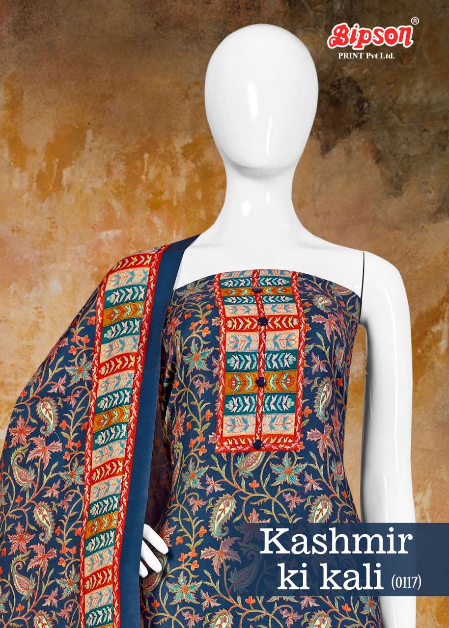 Bipson Kashmir Ki Kali 0117 Digital Print Branded Pashmina Suit Wholesaler