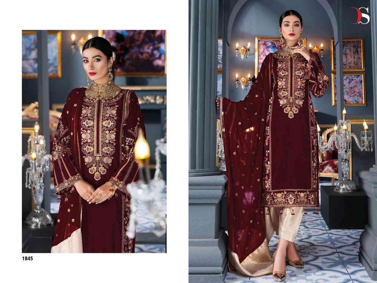 Deepsy 1845 Velvet Pakistani Salwar Suit Wholesaler
