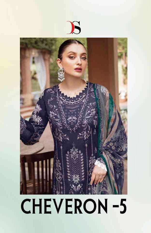 Deepsy Suit Cheveron Vol 5 Pure Cotton Pakistani Unstitch Dress Exporter