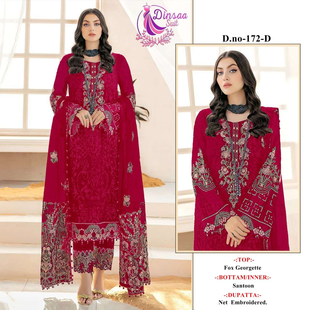 Dinsaa 172 Colors Fancy pakistani Suit New Designs