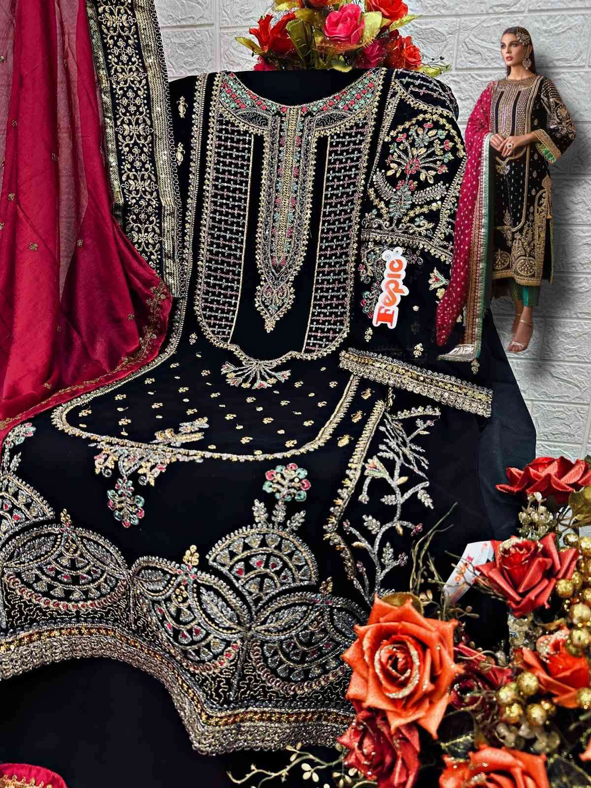 Fepic C 1276 A Partywear Pakistani Suit Wholesaler