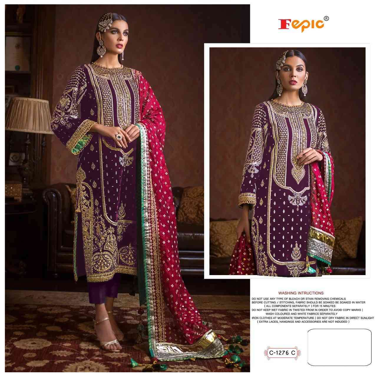 Fepic C 1276 C Festive Wear Pakistani Designer Suit Dealers