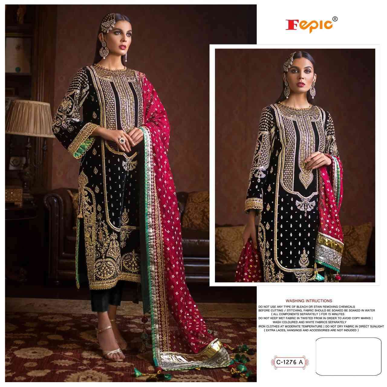 Fepic C 1276 Colors Designer Pakistani Salwar Suit Catalog Dealer
