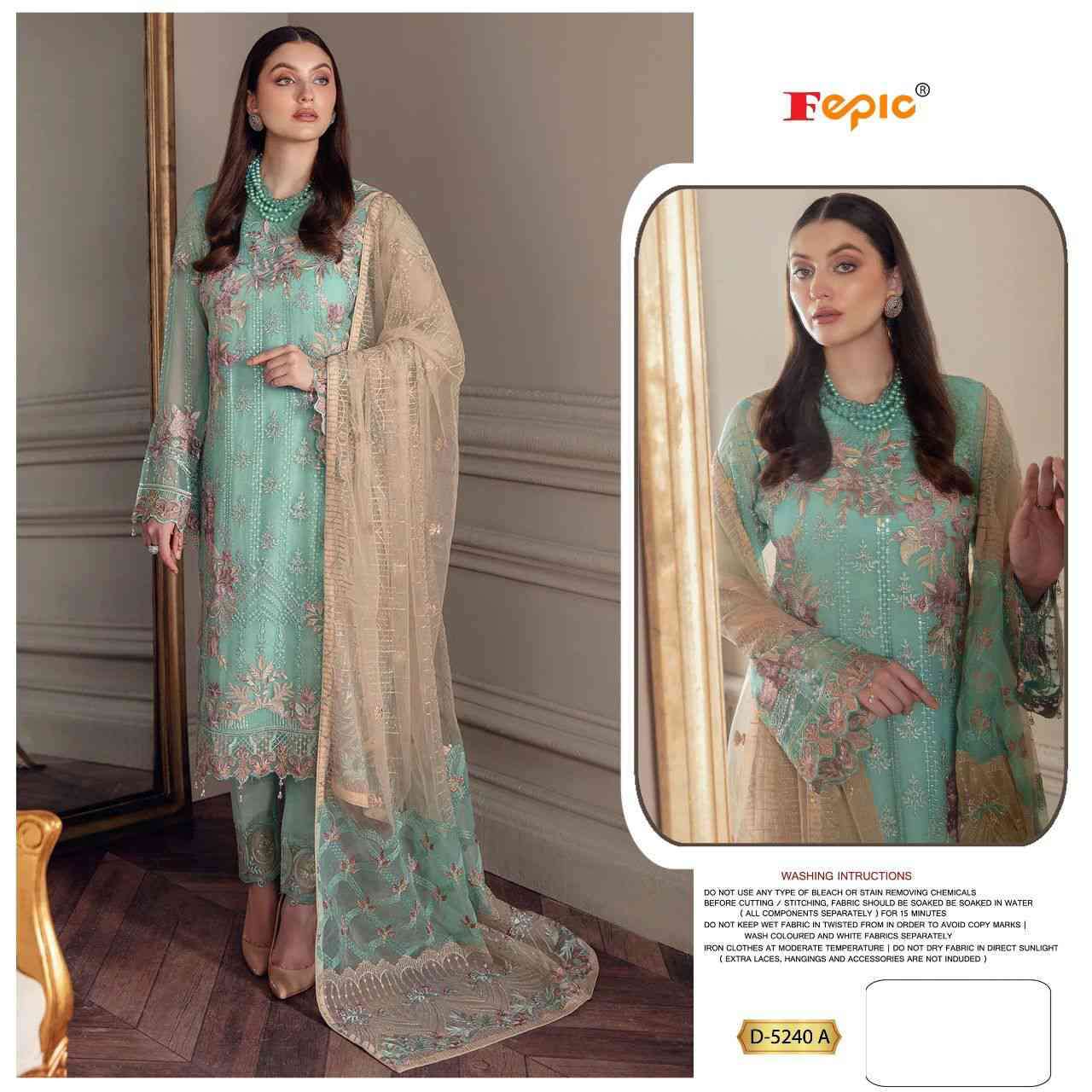 Fepic D 5240 Colors Partywear Pakistani Salwar Suit Catalog Dealers