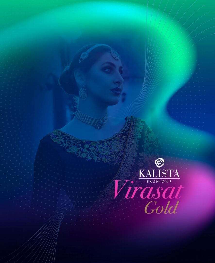 Kalista Virasat Gold Vol 4 Designer Partywear Saree Collection Supplier